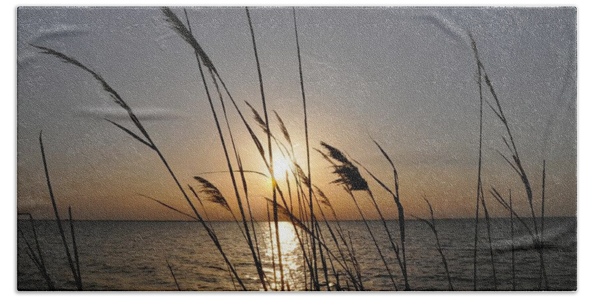 Sunset Beach Towel featuring the photograph Tall Grass Sunset by Bill Cannon