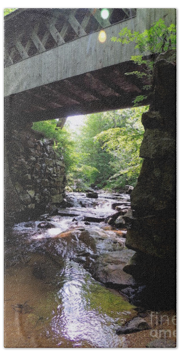 Tannery Hill Beach Towel featuring the photograph Tannery Hill Bridge by Mim White