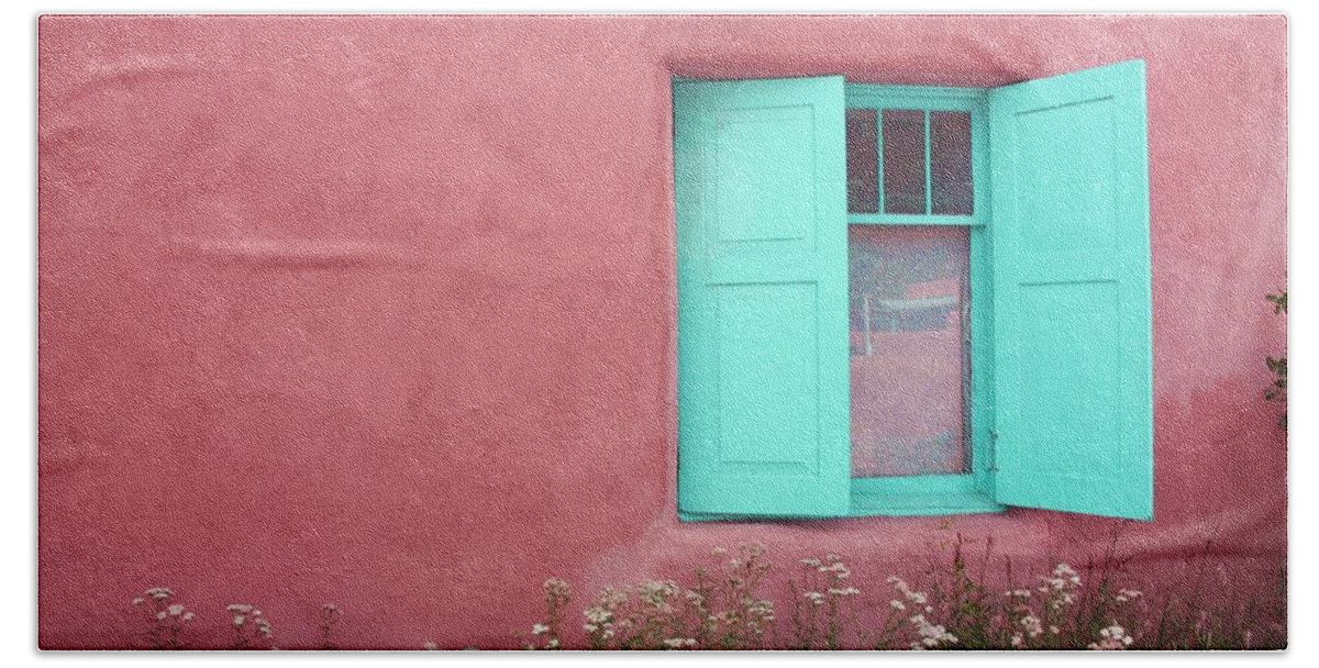 Rancho De Taos Beach Sheet featuring the photograph Taos Window I by Lanita Williams