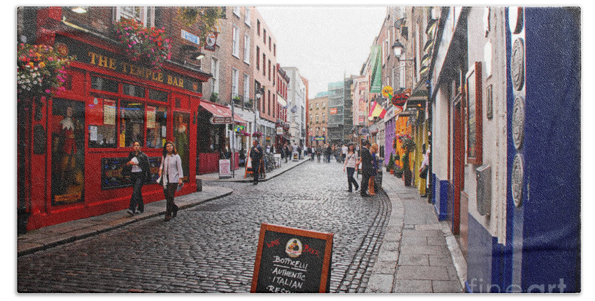 Ireland Beach Towel featuring the photograph Temple Bar by Mary Carol Story