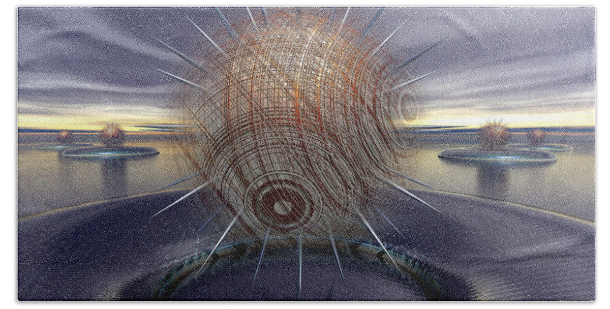 Science Beach Sheet featuring the digital art The Birth by Nicholas Burningham