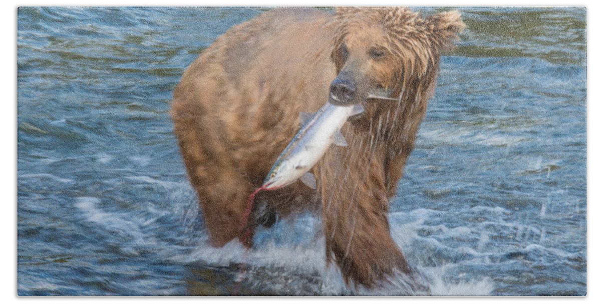 Alaska Beach Towel featuring the photograph The Catch by Joan Wallner