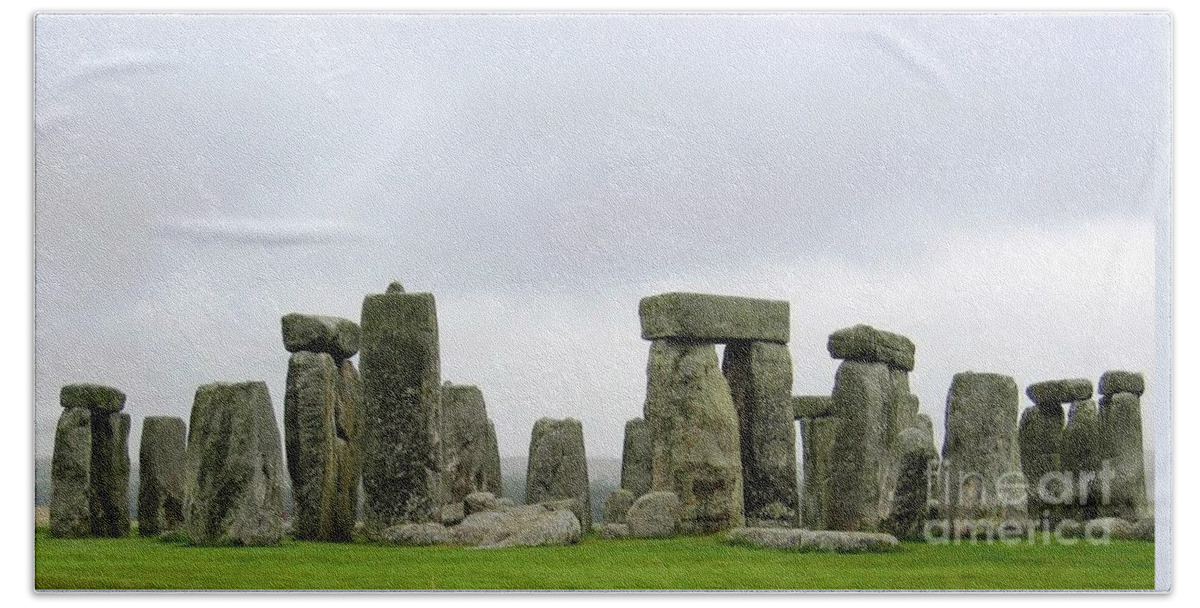 Stonehenge Beach Towel featuring the photograph The Circle by Denise Railey