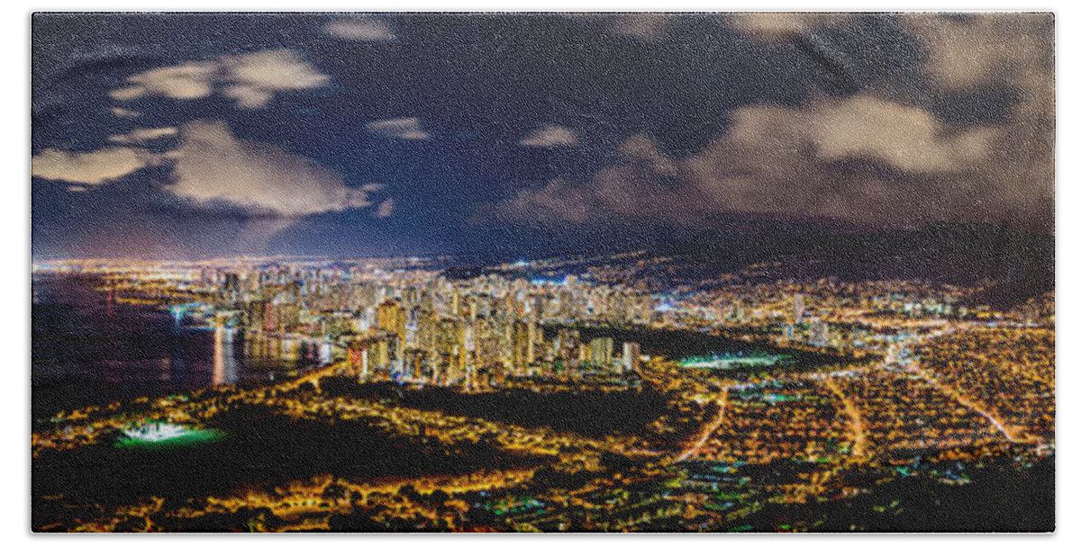 Honolulu Beach Sheet featuring the photograph The City of Aloha by Jason Chu
