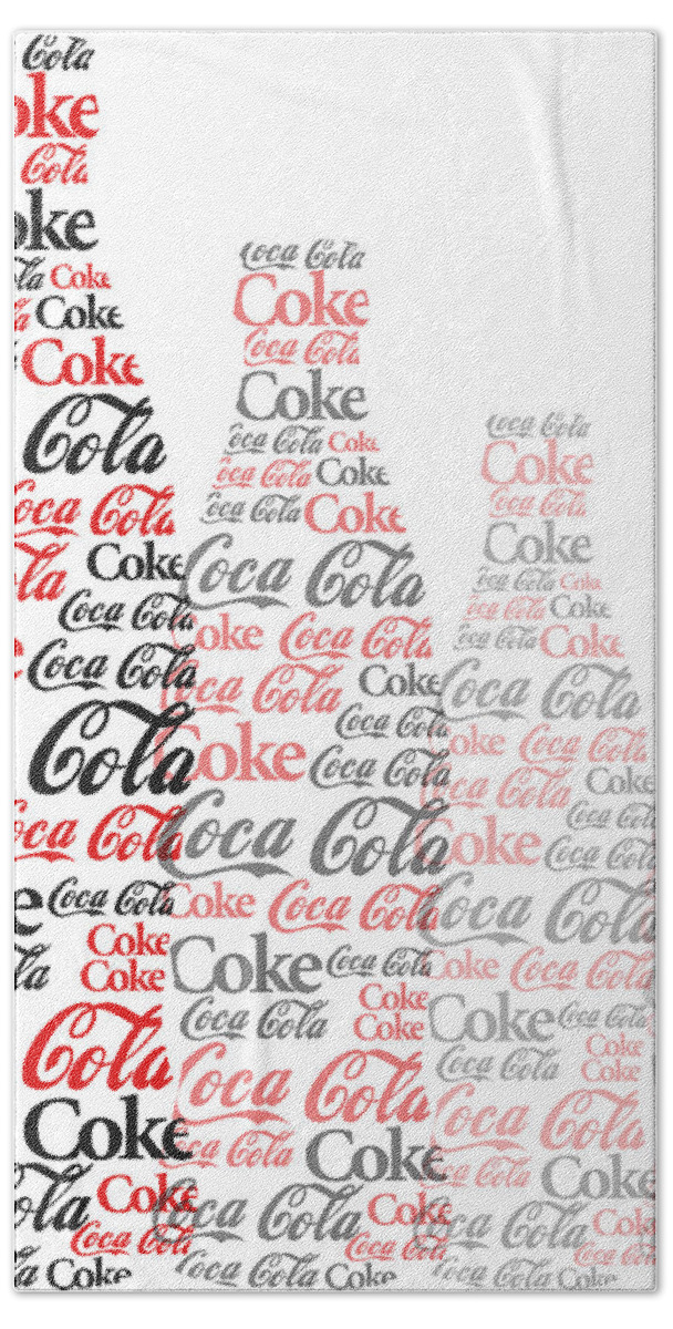 Coke Beach Towel featuring the digital art The Coke Project by Saad Hasnain