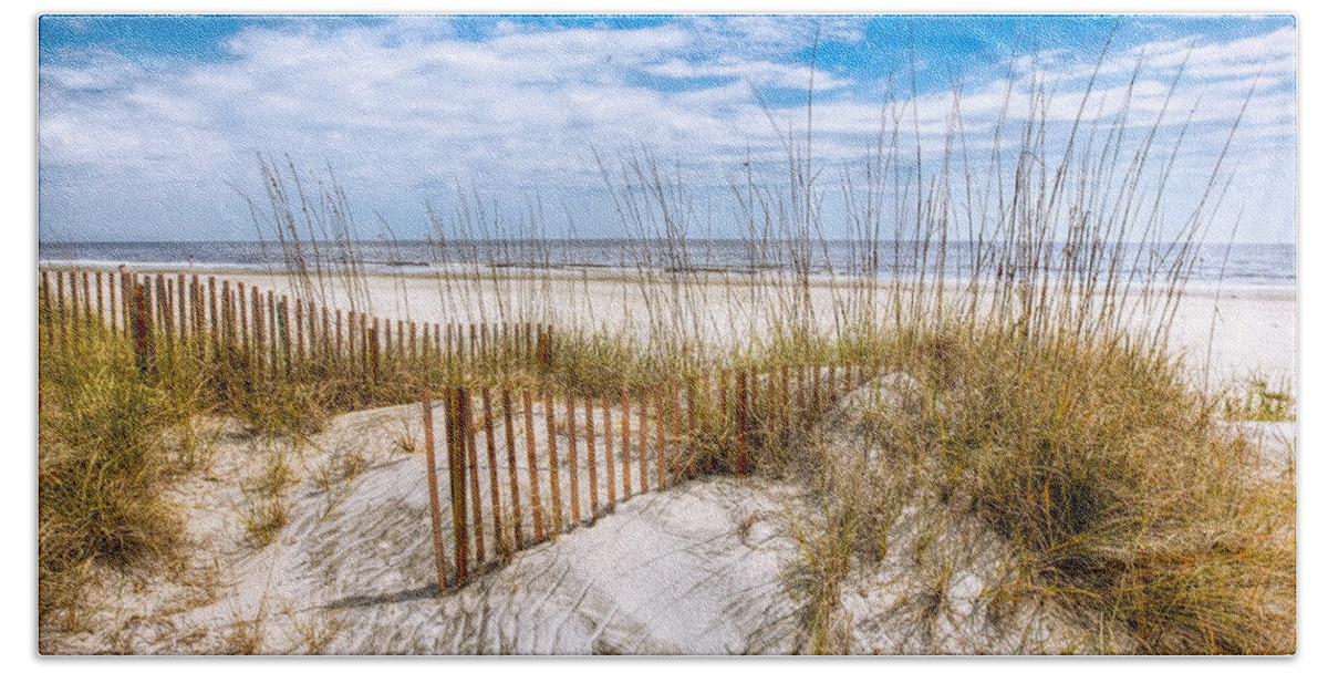 Clouds Beach Towel featuring the photograph The Dunes by Debra and Dave Vanderlaan