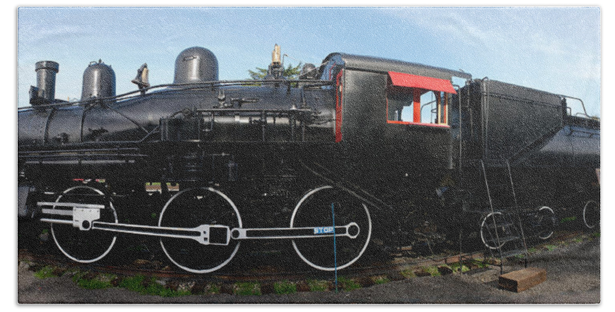 Locomotive Beach Sheet featuring the photograph The Engine by Richard J Cassato