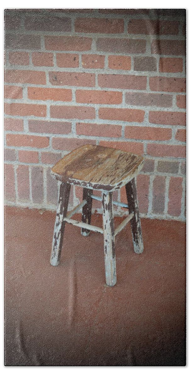  Building Beach Sheet featuring the photograph The Foot Stool by Holly Blunkall