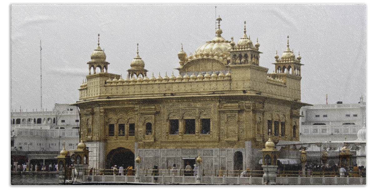 Amrit Sarovar Beach Sheet featuring the photograph The Golden Temple in Amritsar by Ashish Agarwal