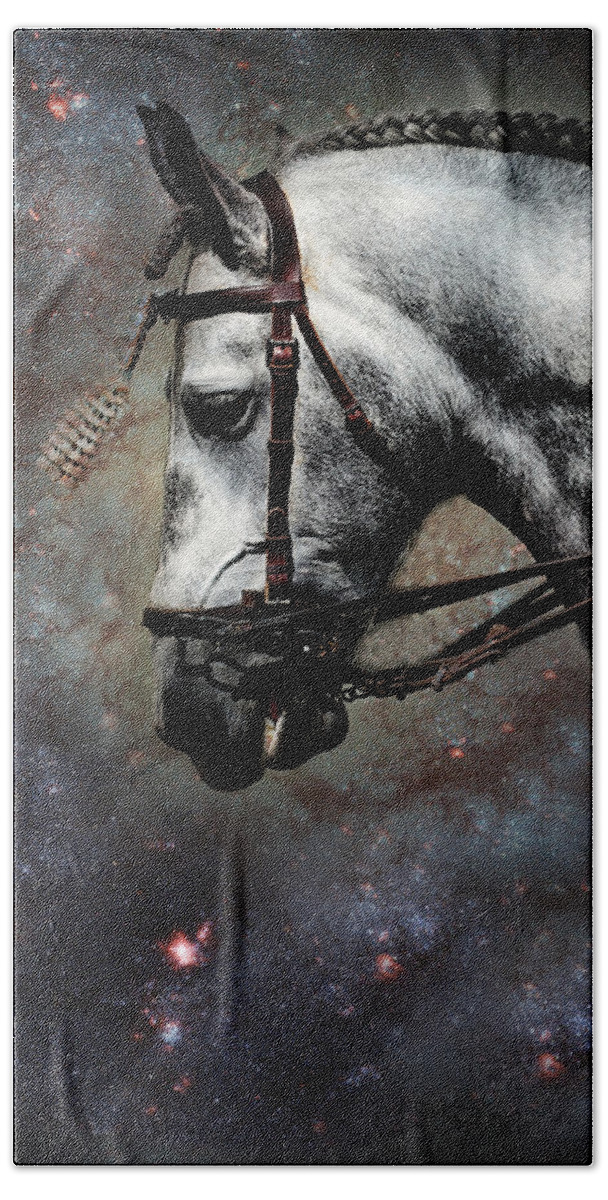 Horse Beach Sheet featuring the photograph The Horse Among the Stars by Jenny Rainbow
