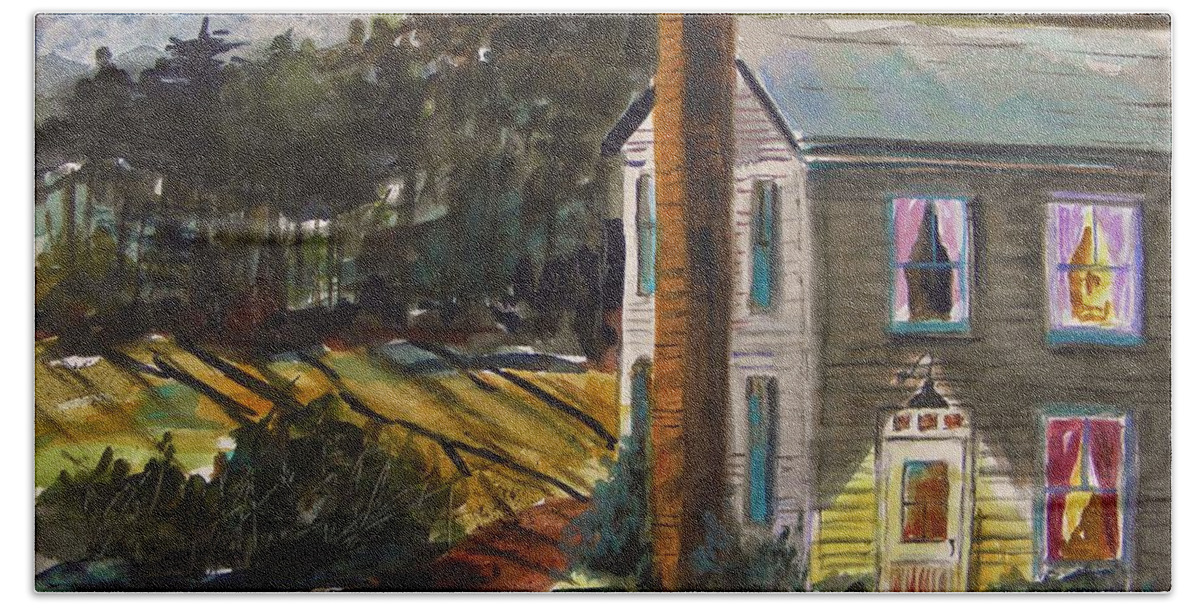 Moon Beach Sheet featuring the painting The Light Over the Door by John Williams