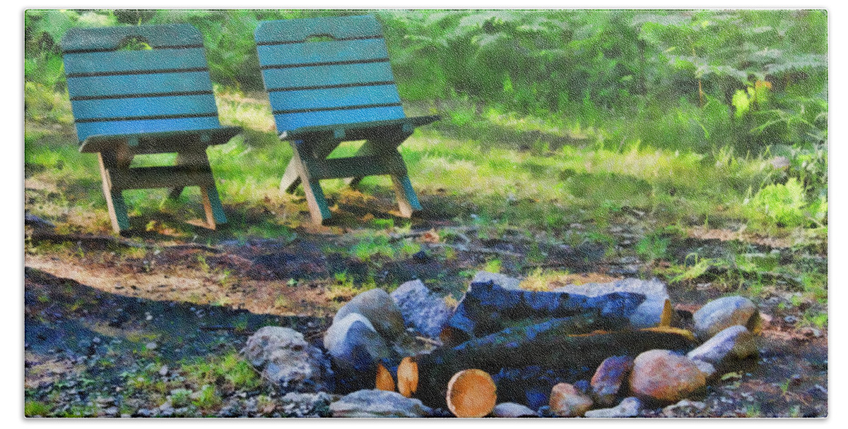 Campfire Beach Towel featuring the photograph The Longing by Cathy Beharriell