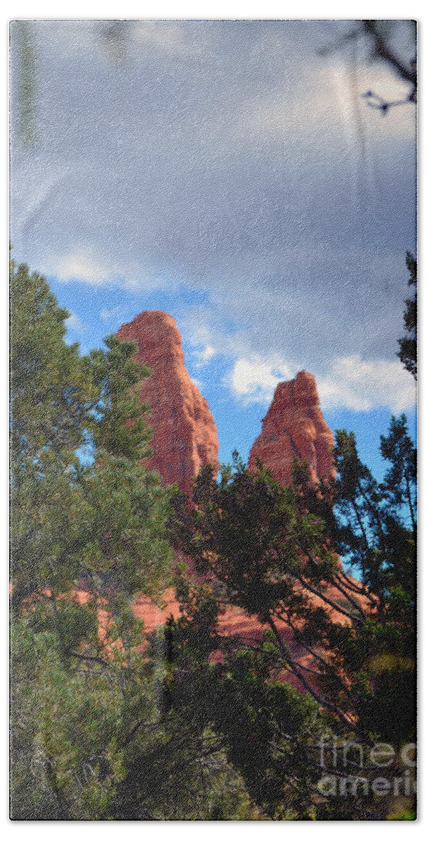 Red Rocks Beach Sheet featuring the photograph The Nuns by Deb Halloran