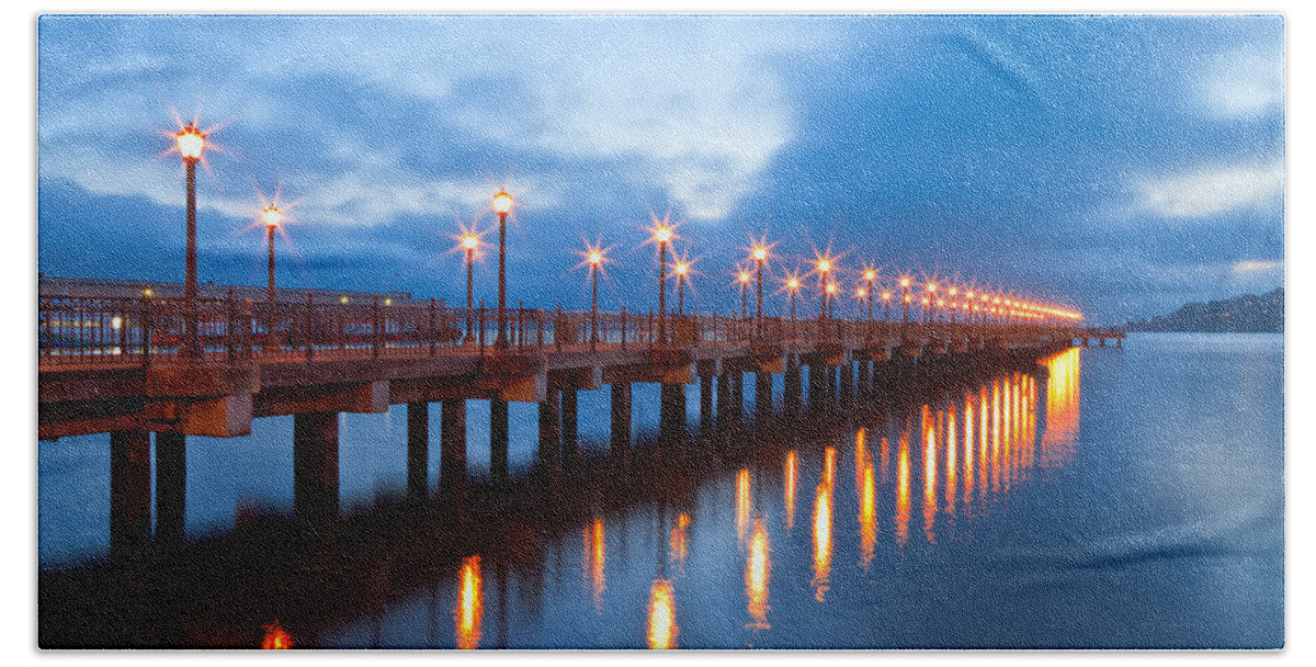 San Francisco Beach Towel featuring the photograph The Pier by Jonathan Nguyen