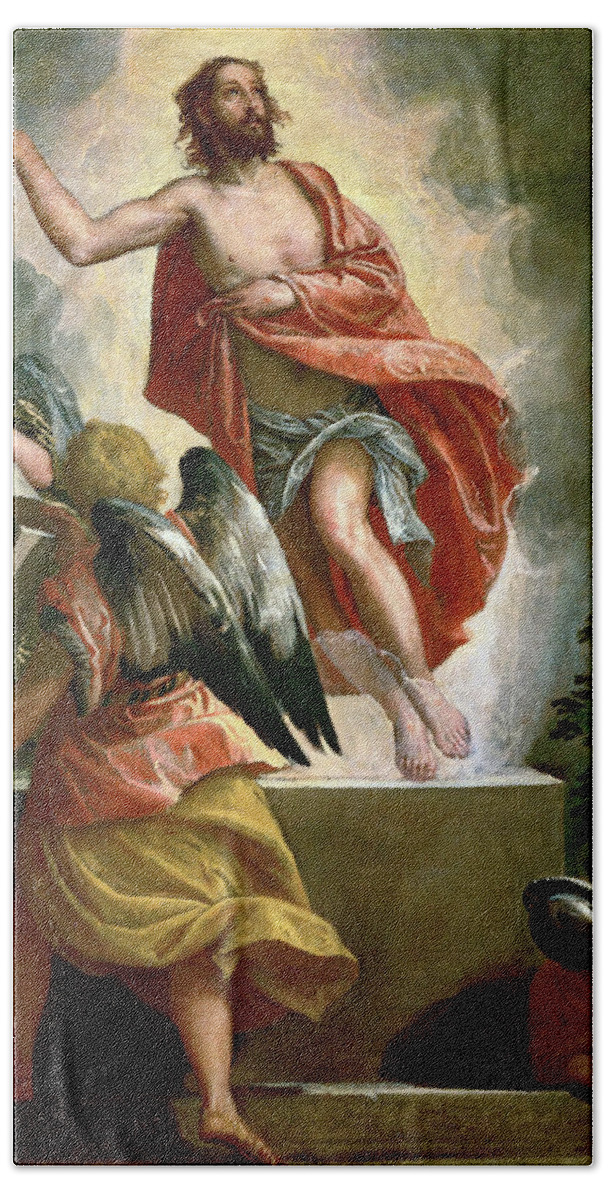 Paolo Veronese Beach Towel featuring the painting The Resurrection of Christ by Paolo Veronese