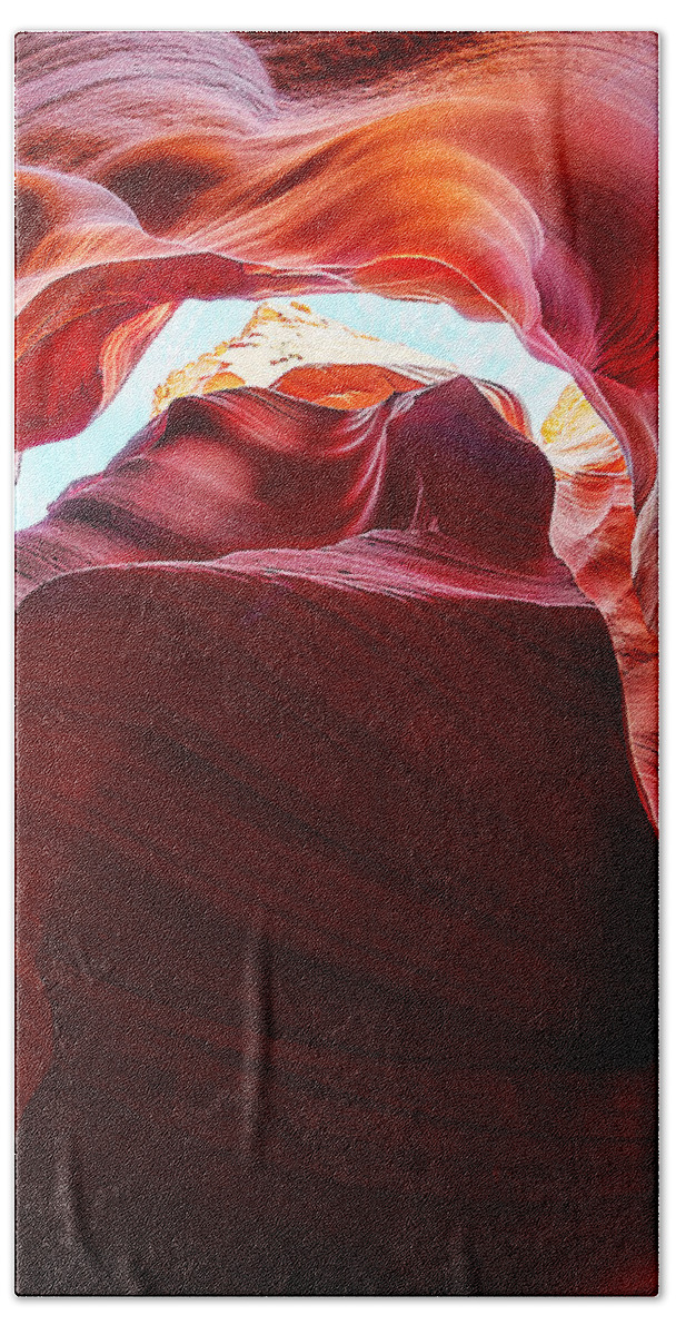 Antelope Canyon Beach Towel featuring the photograph The Rock by Jason Chu
