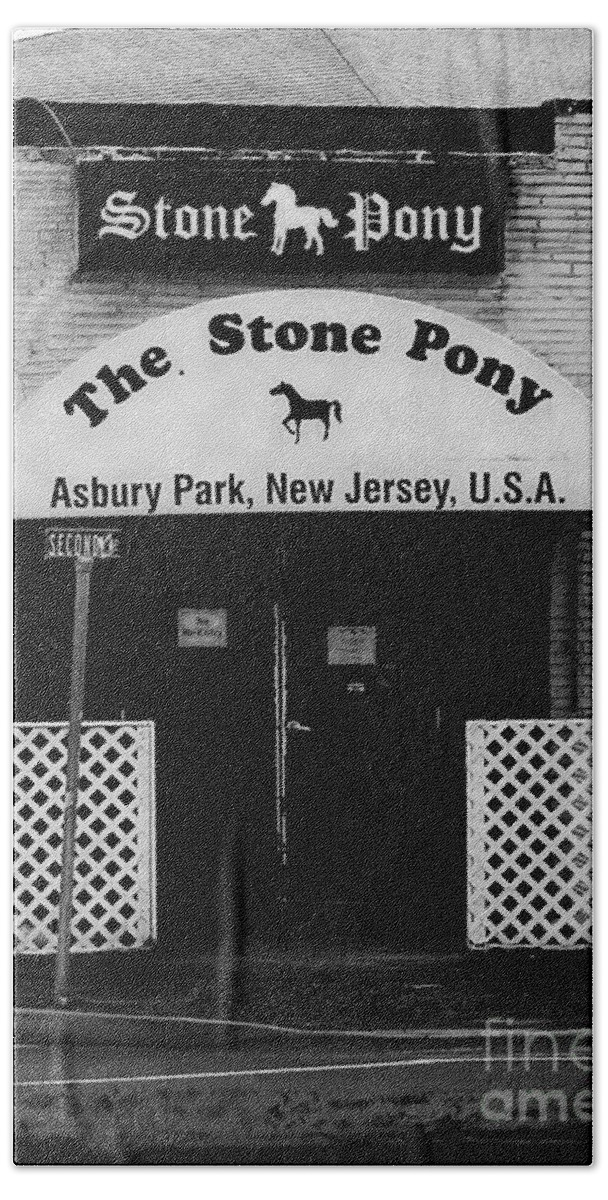 Asbury Park Beach Towel featuring the photograph The Stone Pony by Colleen Kammerer