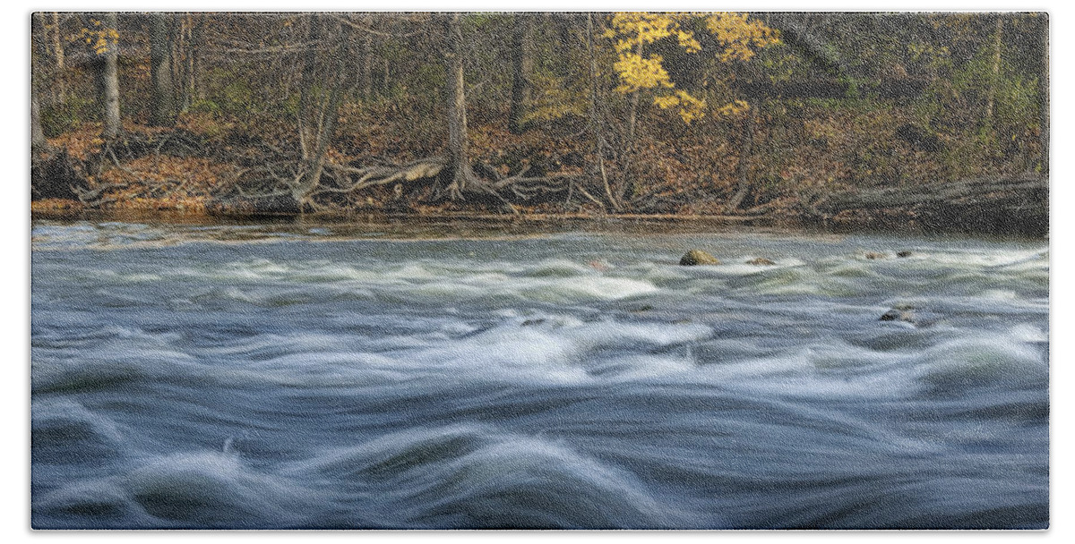 Art Beach Towel featuring the photograph The Thornapple River in October by Randall Nyhof