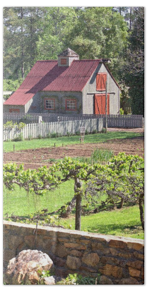8316 Beach Sheet featuring the photograph The Vineyard Barn by Gordon Elwell