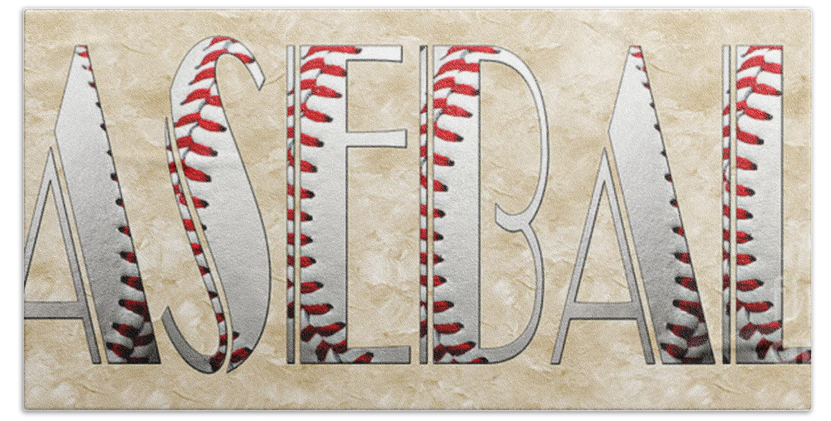 Baseball Beach Towel featuring the photograph The Word Is BASEBALL by Andee Design