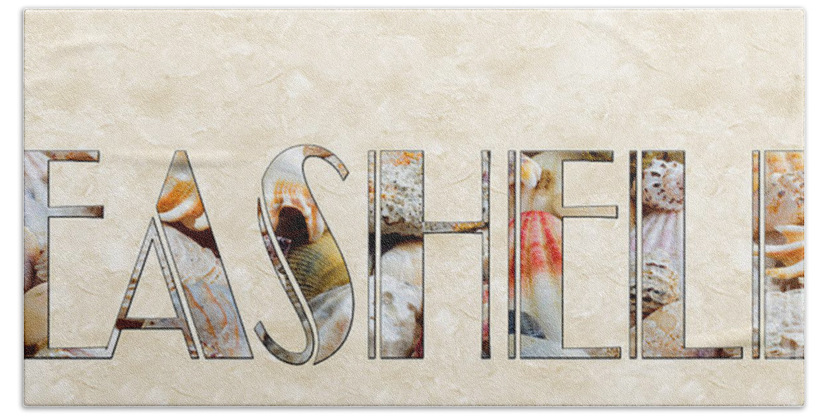 Seashell Beach Towel featuring the photograph The Word Is Seashells by Andee Design