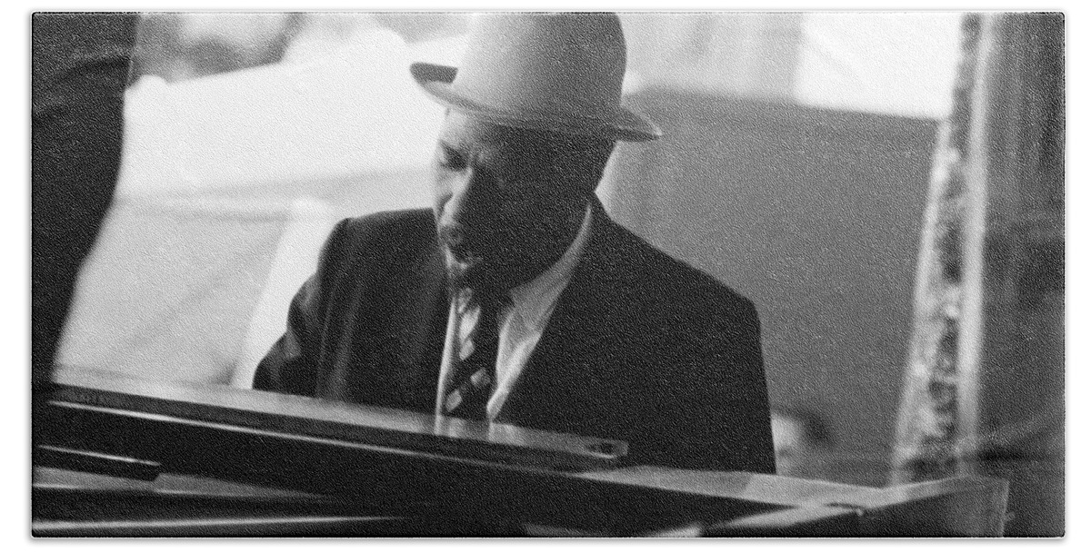 Thelonious Monk Beach Towel featuring the photograph Thelonious Monk at Monterey Jazz Festival by Dave Allen