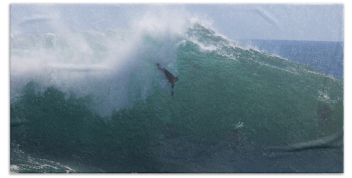 Big Surf Beach Sheet featuring the photograph Thinking it Through by Joe Schofield