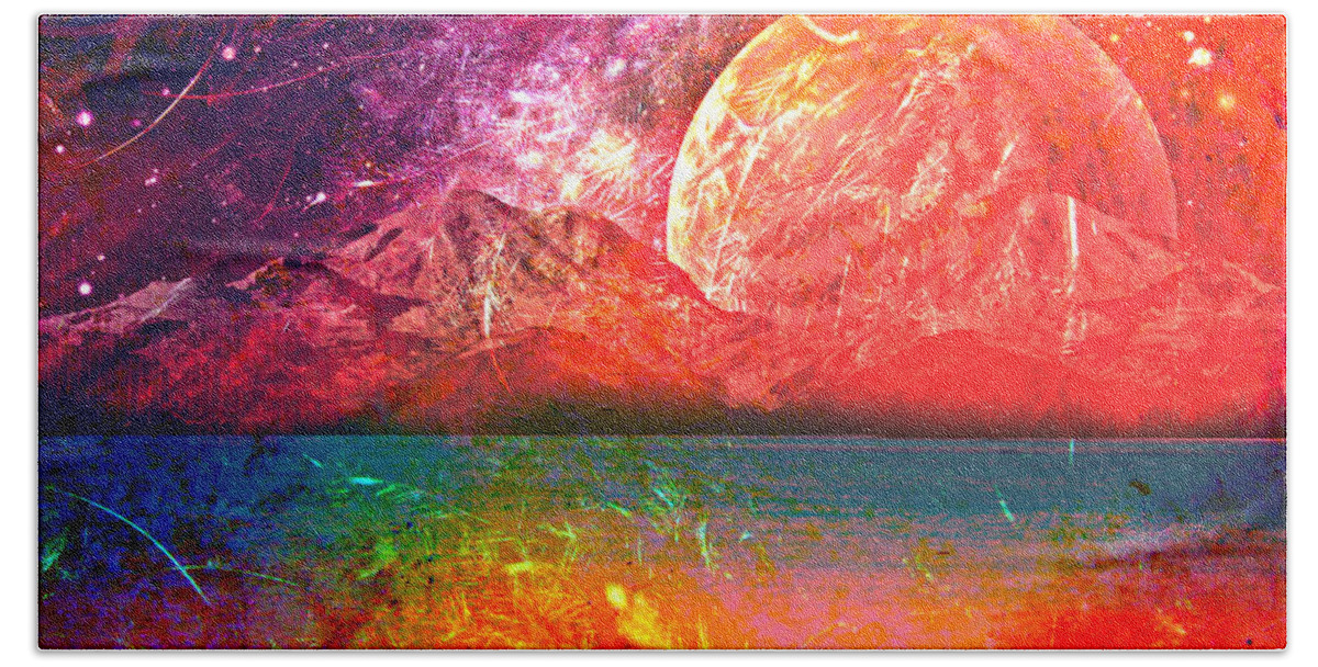 Fantasy Beach Towel featuring the painting Through Other Eyes by Ally White