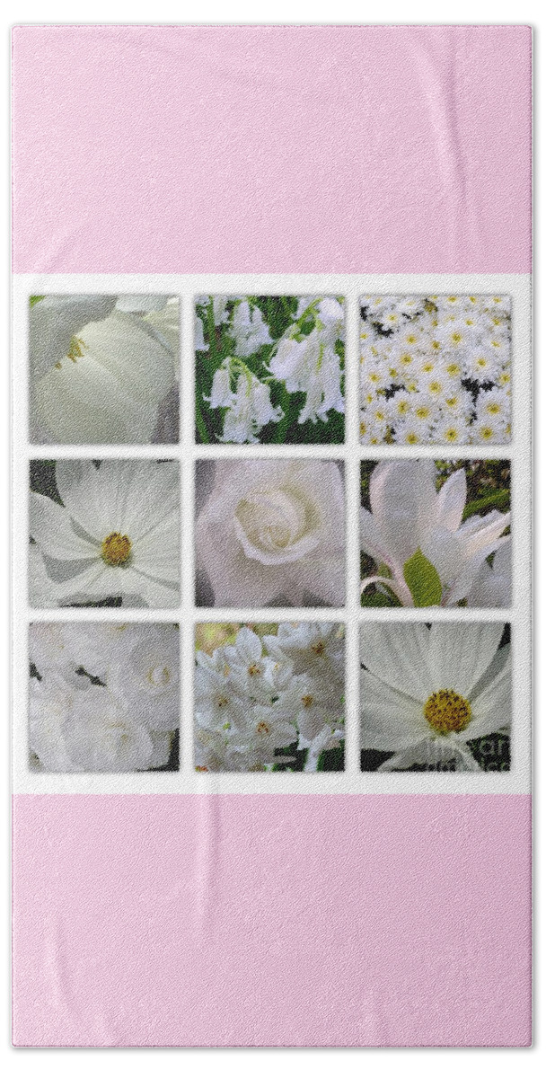 White Flowers Beach Sheet featuring the photograph Through The White Picture Window by Joan-Violet Stretch