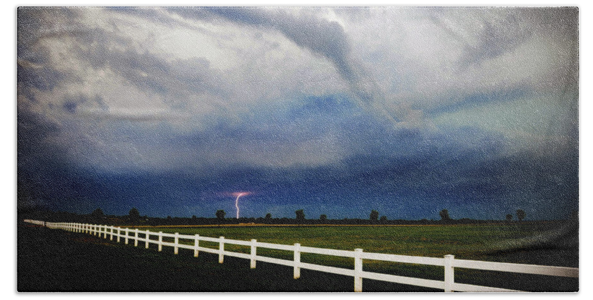 Lightning Beach Sheet featuring the photograph Thunderhead Lightning 2008 by Eric Benjamin