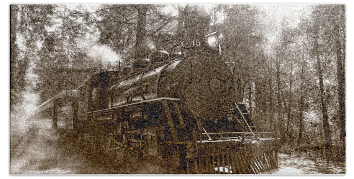 Locomotive Beach Towel featuring the photograph Time Traveler by Donna Blackhall