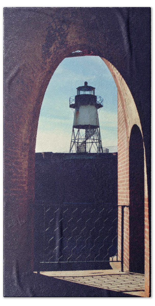 Fort Point Beach Towel featuring the photograph To Light the Way by Laurie Search