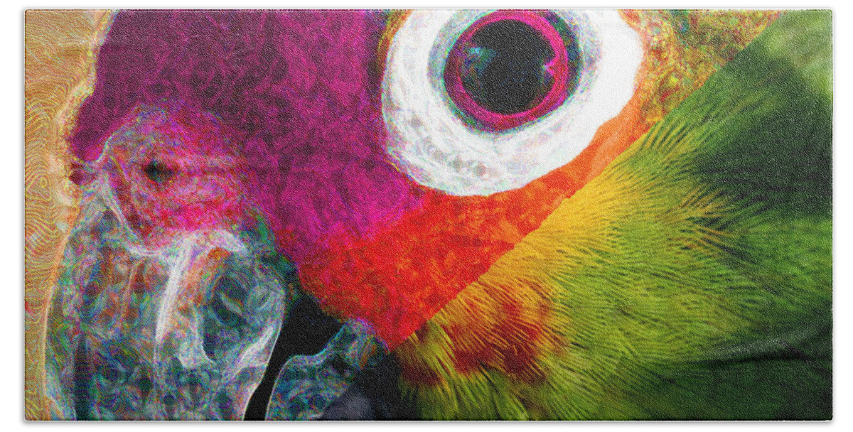 Parrot Beach Sheet featuring the photograph Transformer Group Logo 4 by Rory Siegel
