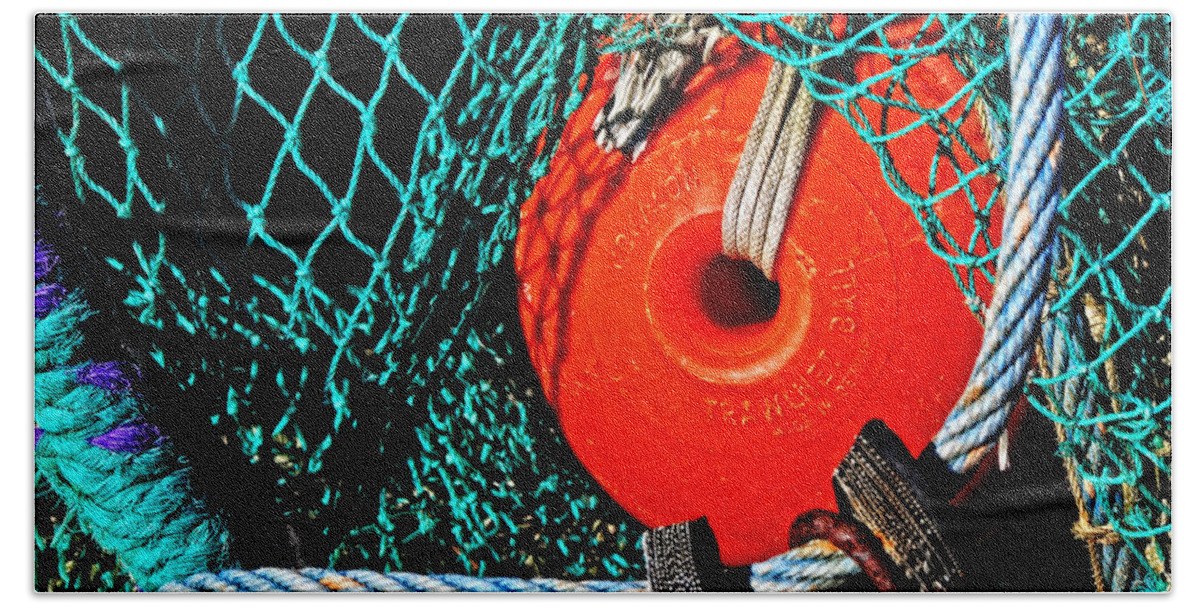 Fish Beach Sheet featuring the photograph Trawlnet Ball - Made in Denmark by Mike Martin