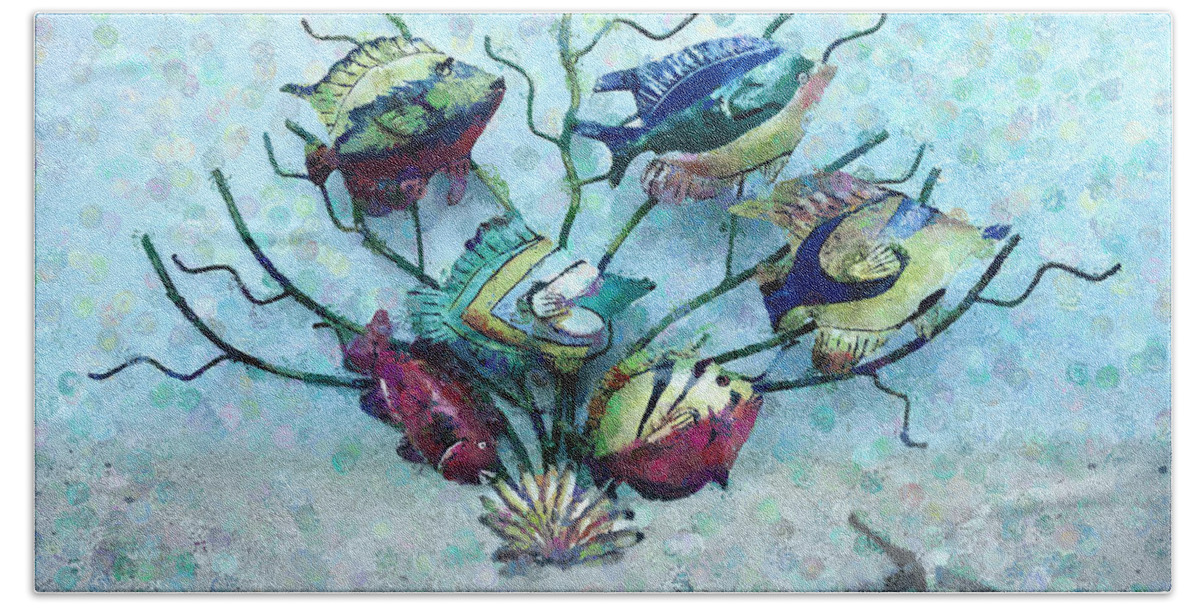 Tropical Fish Beach Towel featuring the photograph Tropical Fish 4 by Betty LaRue