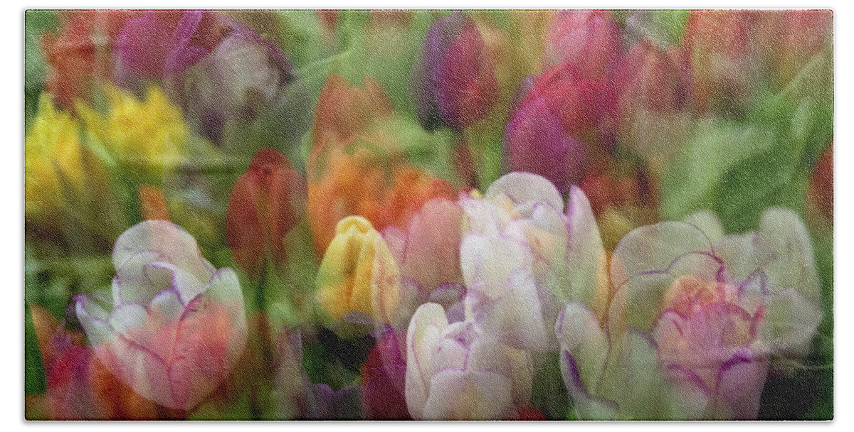 Penny Lisowski Beach Towel featuring the photograph Tulips by Penny Lisowski