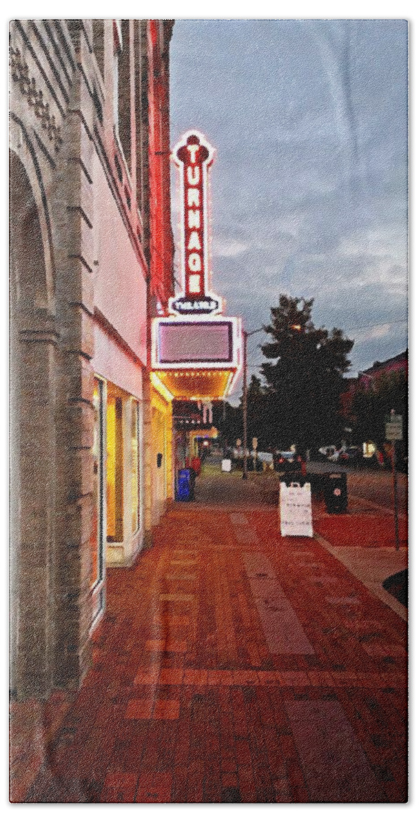 Washington Beach Towel featuring the photograph Turnage Theater Grand Opening by Joan Meyland