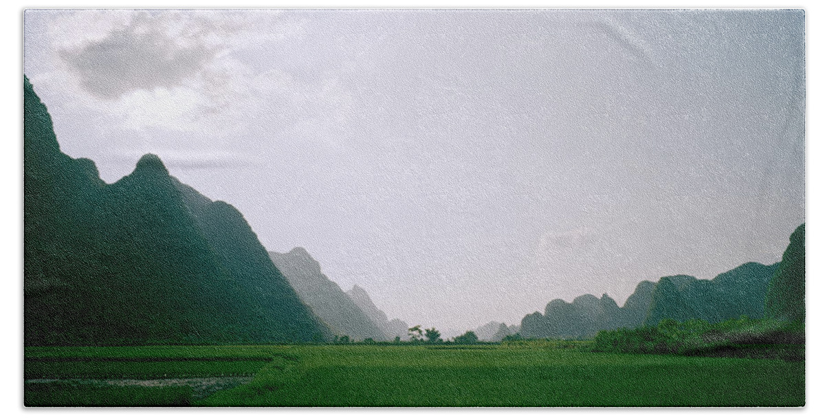 China Beach Towel featuring the photograph Twilight In Guangxi by Shaun Higson