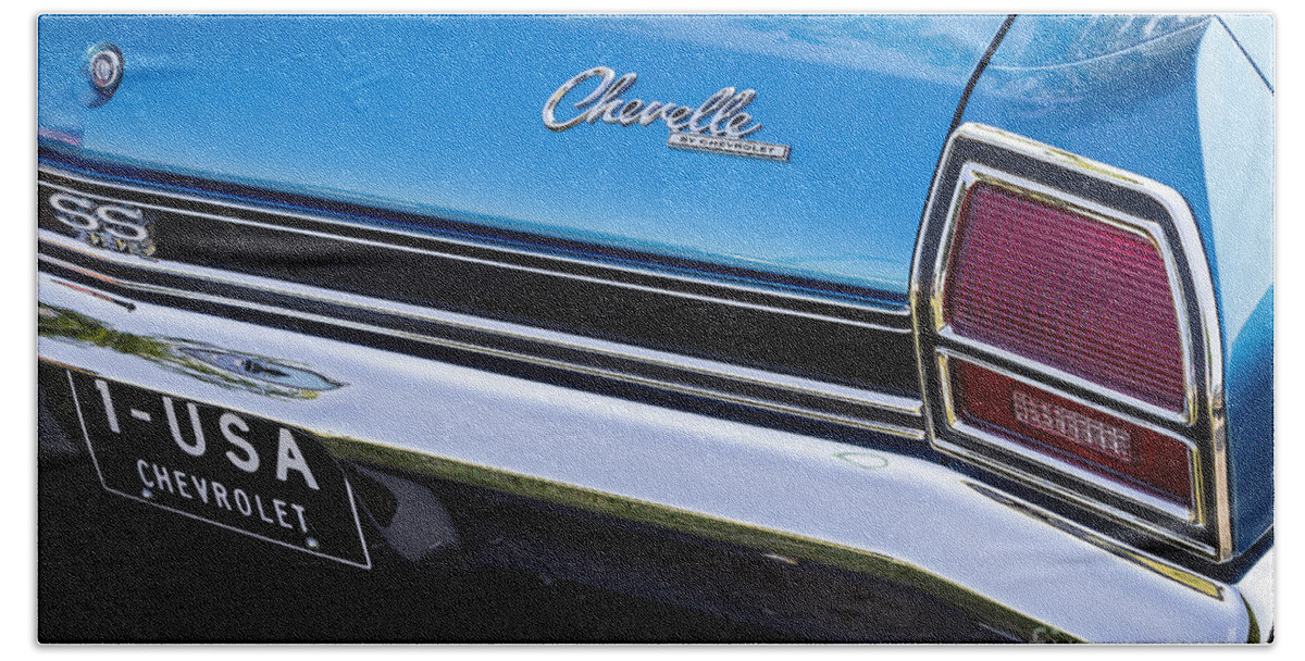 1969 Chevelle Beach Towel featuring the photograph 1-USA Chevelle by Dennis Hedberg