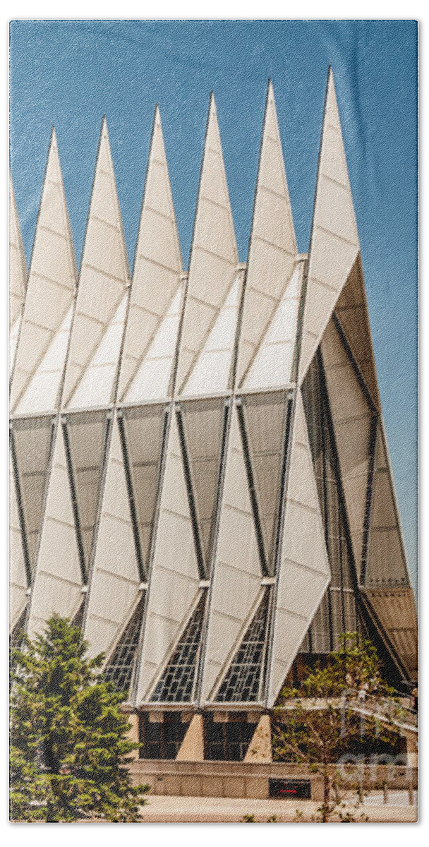 United States Air Force Academy Beach Towel featuring the photograph Air Force Academy Chapel by Sue Smith