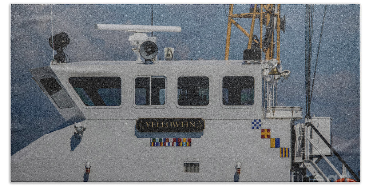 Uscgc Yellowfin Beach Towel featuring the photograph USCGC Yellowfin by Dale Powell