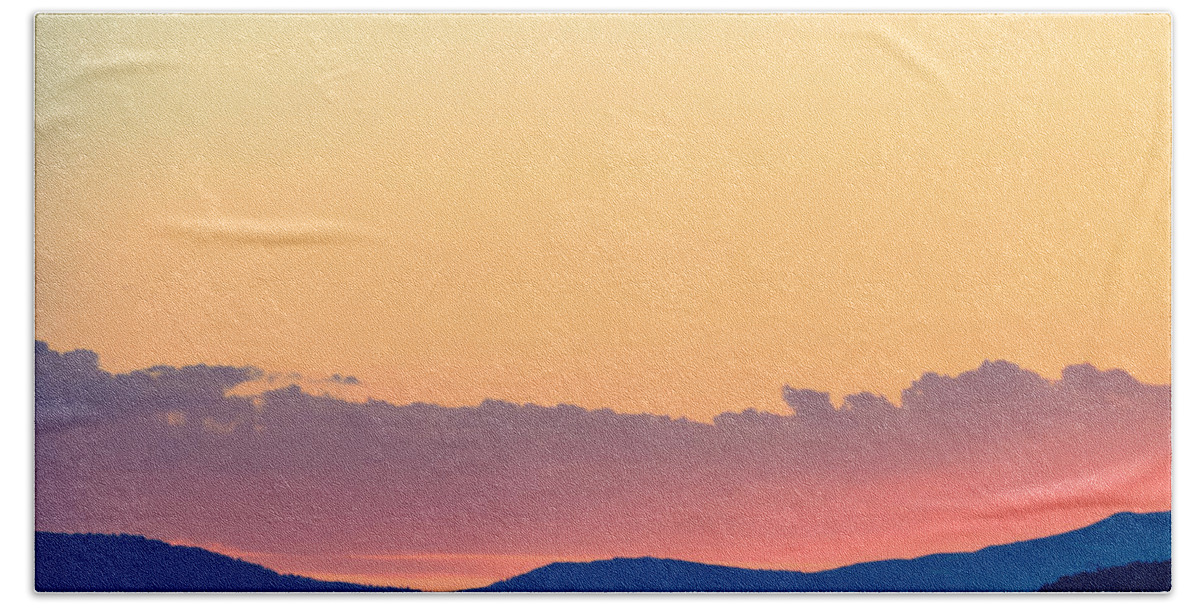 Sunset. Sunrise Beach Towel featuring the photograph Vail Sunset by Linda Bailey