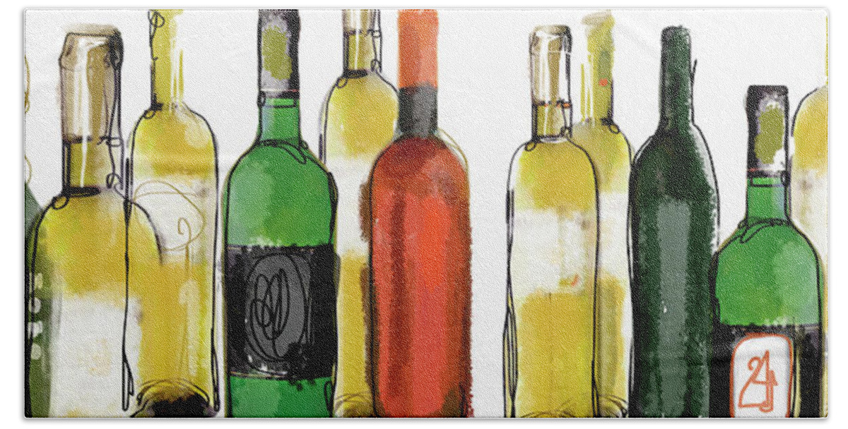 Abundance Beach Towel featuring the photograph Various Wine Bottles by Ikon Ikon Images