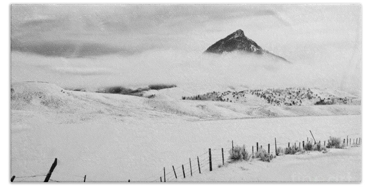 Colorado Beach Towel featuring the photograph Veiled Winter Peak by Kristal Kraft