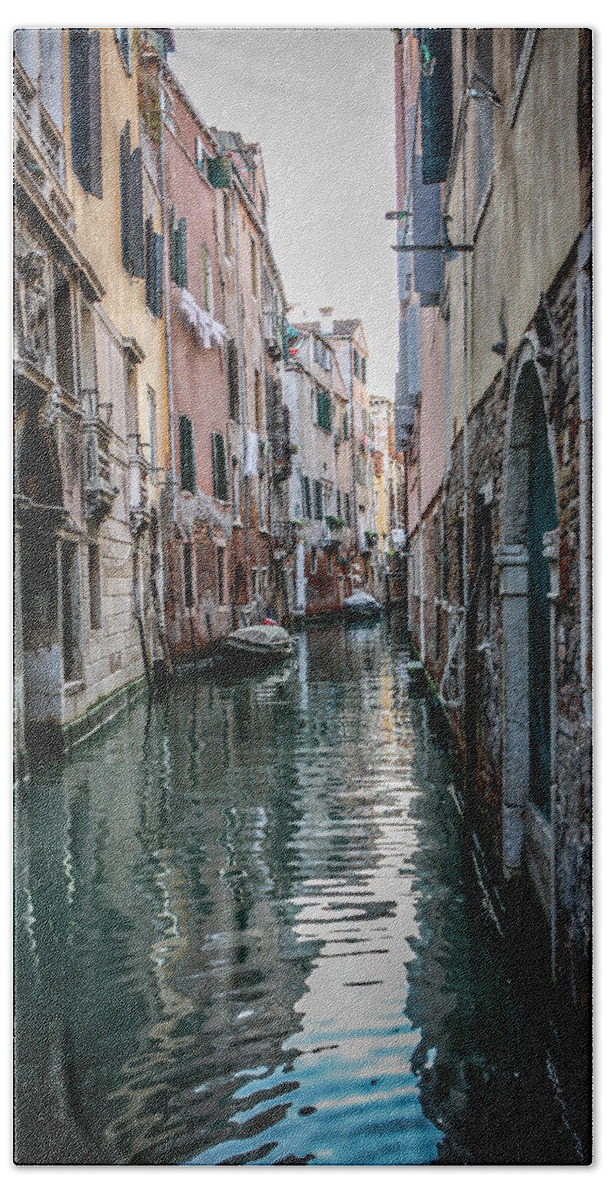 Venice Beach Towel featuring the photograph Venice Canal by Anthony Doudt