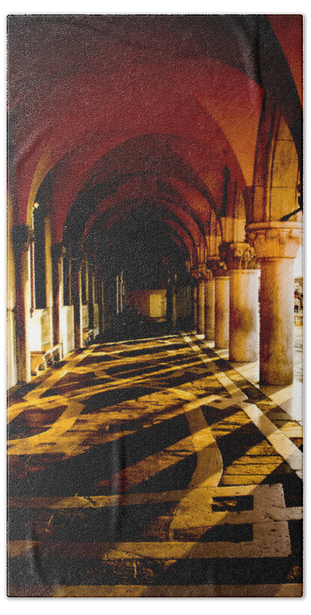Venice Beach Sheet featuring the photograph Venice Hallway in the Morning by Anthony Doudt