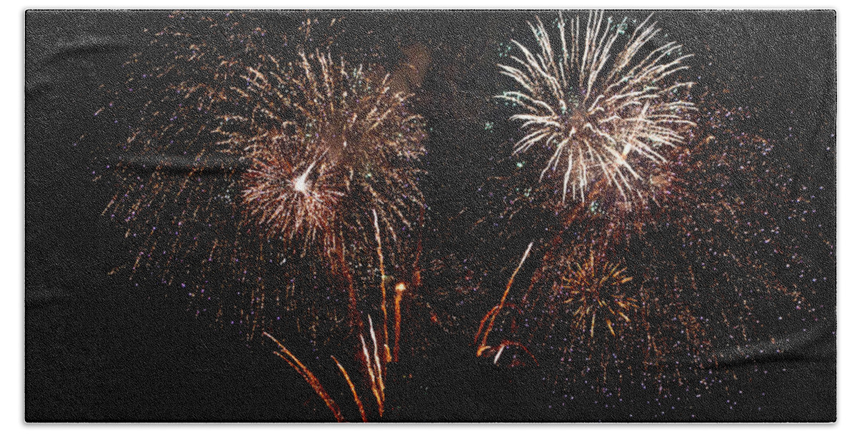 Fireworks Beach Towel featuring the photograph Vina del Mar Fireworks by Kent Nancollas