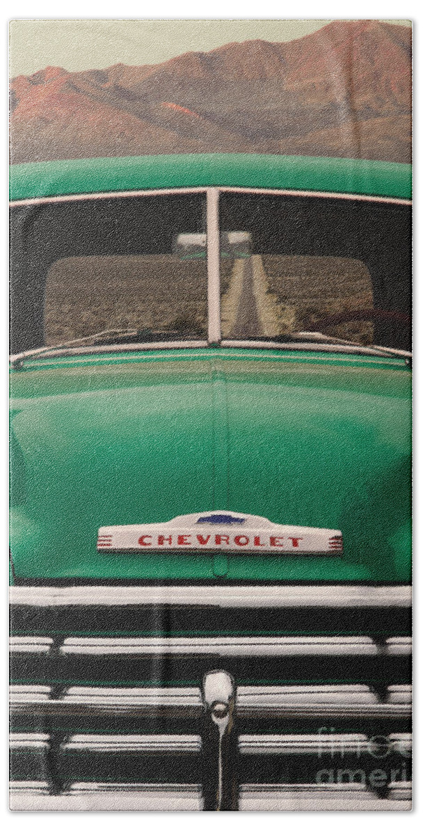 Transportation Beach Towel featuring the photograph Vintage Chevy Truck by Ron Sanford
