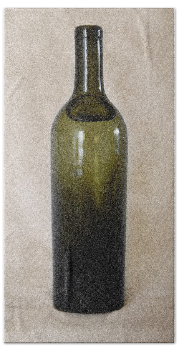Old Bottle Beach Towel featuring the photograph Vintage Glass Bottle by Phil Perkins