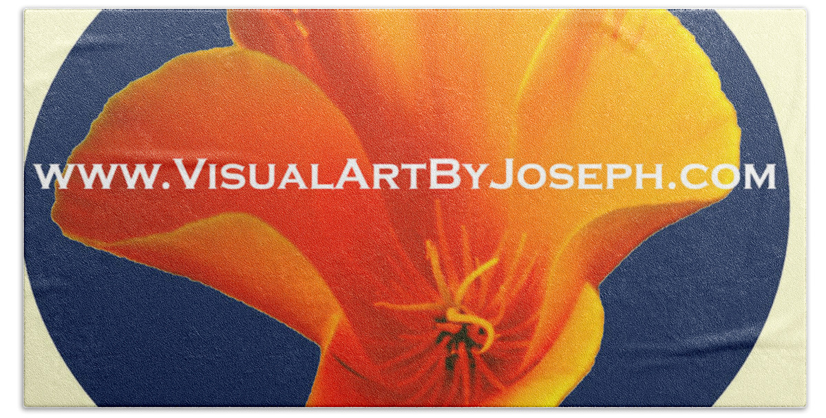 Visual Art By Joseph Beach Towel featuring the digital art VisualArtByJosephLogo by Joseph Coulombe